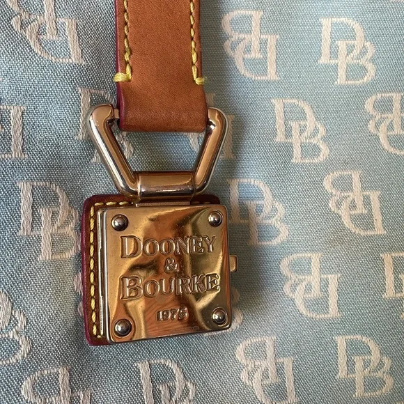 Dooney & Bourke Large signature Hobo bag leather /  blue  rare - Picture 3 of 12